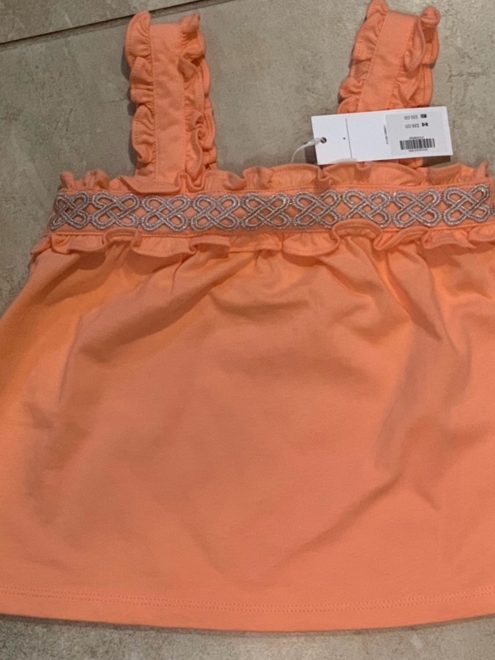 Janie and Jack Ruffle Metallic Trim Top - Picture 4 of 10